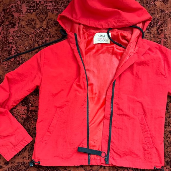 Windbreaker light rain jacket Retro 00's bright red - Picture 4 of 4